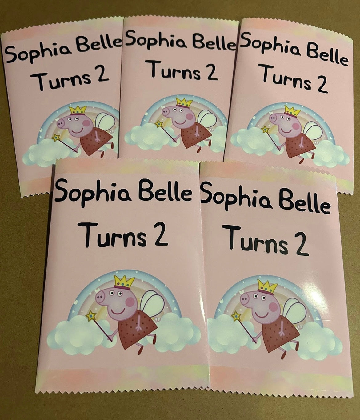 PERSONALISED CRISP PACKET PARTY FAVOURS - ANY THEME PEPPA PIG