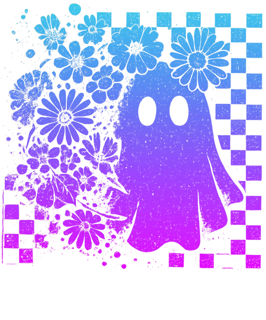 DTF HEAT PRESS TRANSFER GHOST HALLOWEEN  READY TO PRESS TRANSFER ONLY