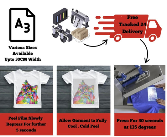 DTF HEAT PRESS TRANSFER PERSONALISED DTF IMAGES CUSTOM ANY IMAGE READY TO PRESS