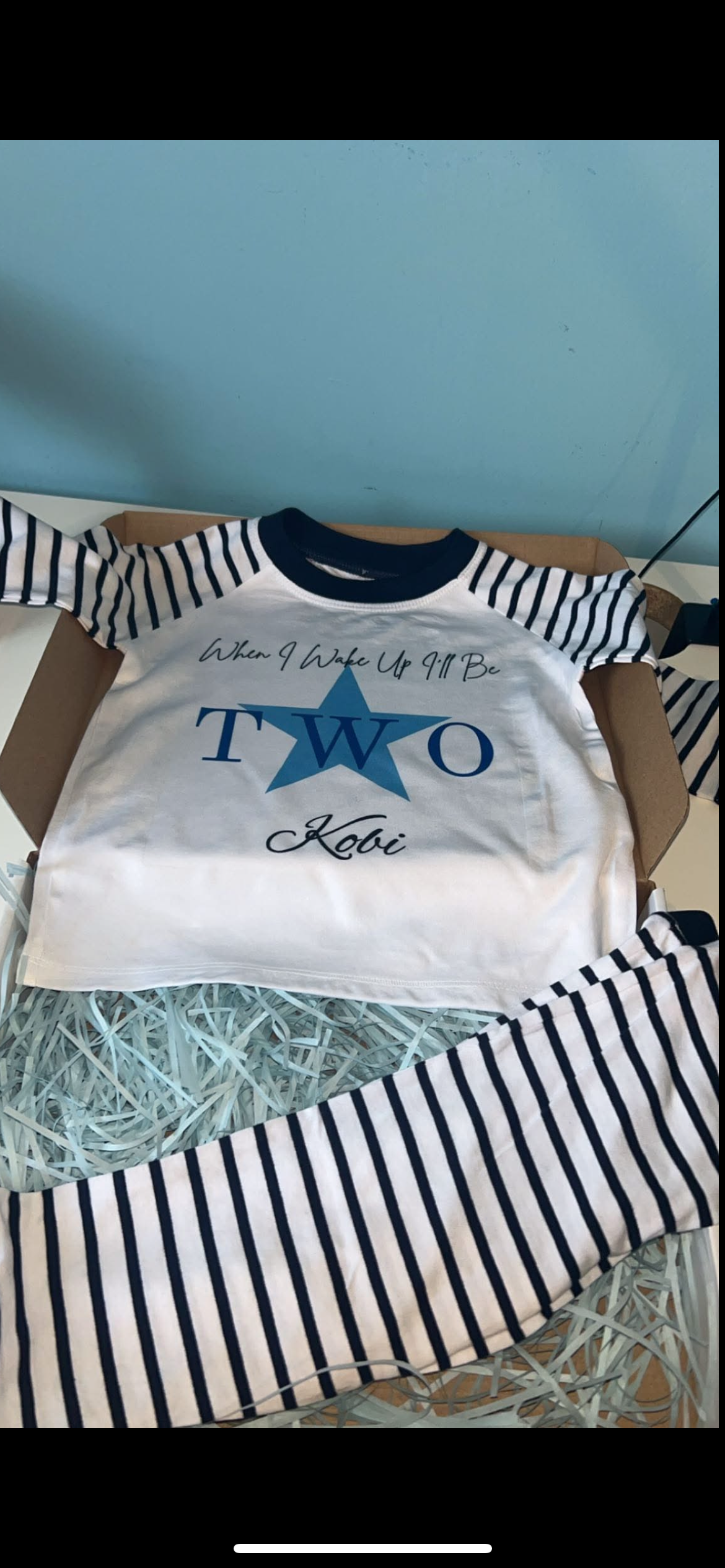 When I Wake Up I Will Be … Personalised PJs Upto 3-4 Years Navy Or Pink
