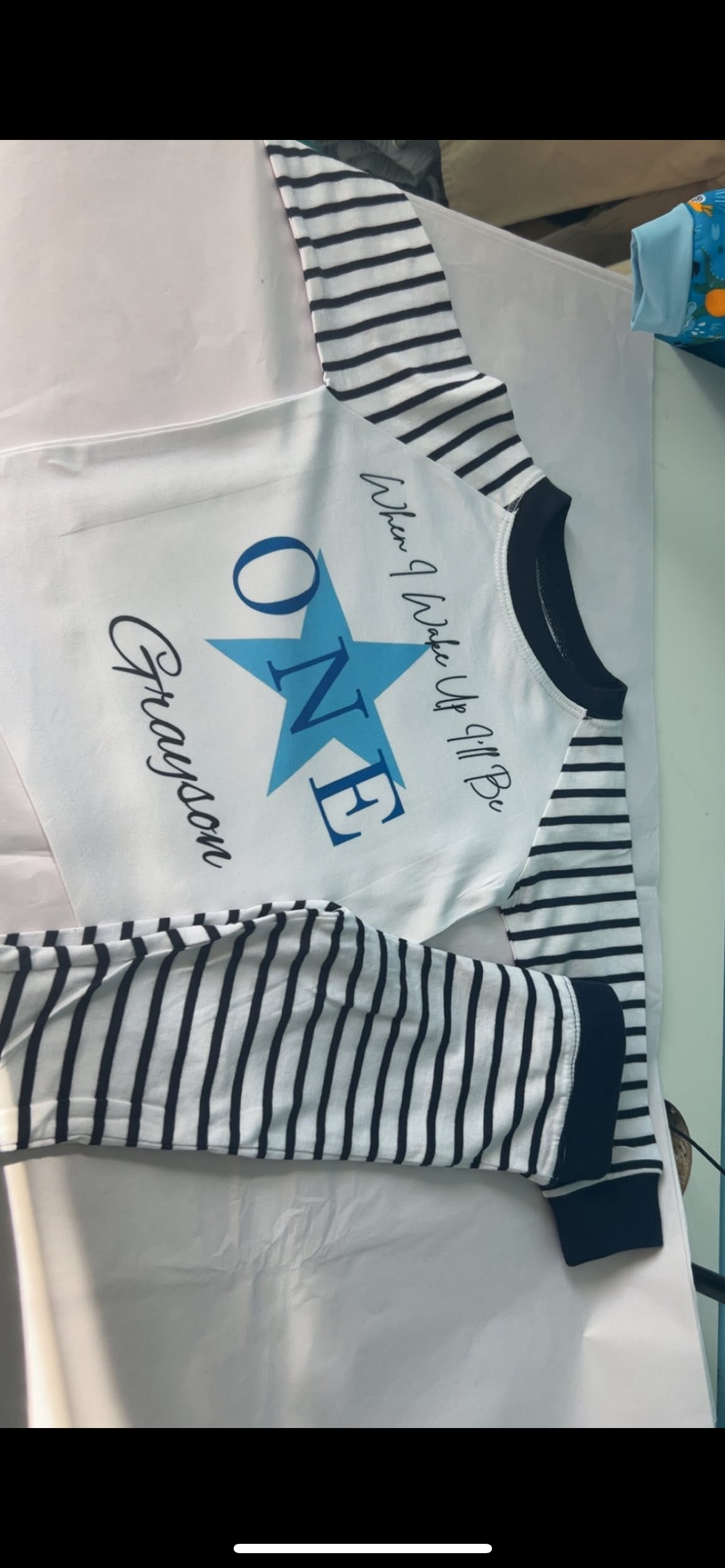 When I Wake Up I Will Be … Personalised PJs Upto 3-4 Years Navy Or Pink
