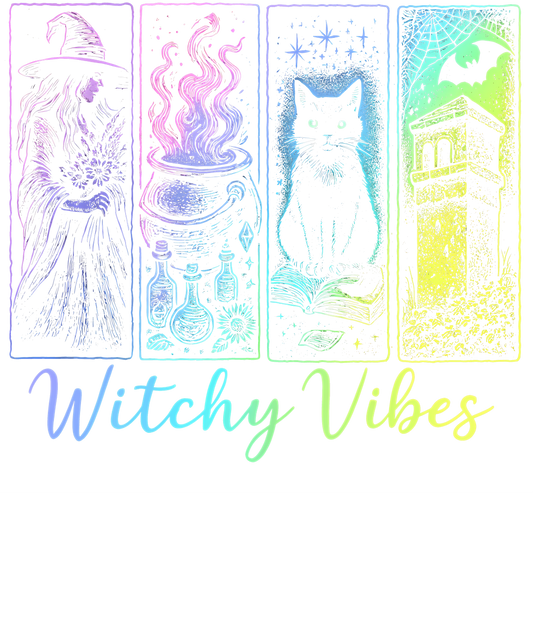 DTF HEAT PRESS TRANSFER WITCHY VIBES READY TO PRESS TRANSFER ONLY