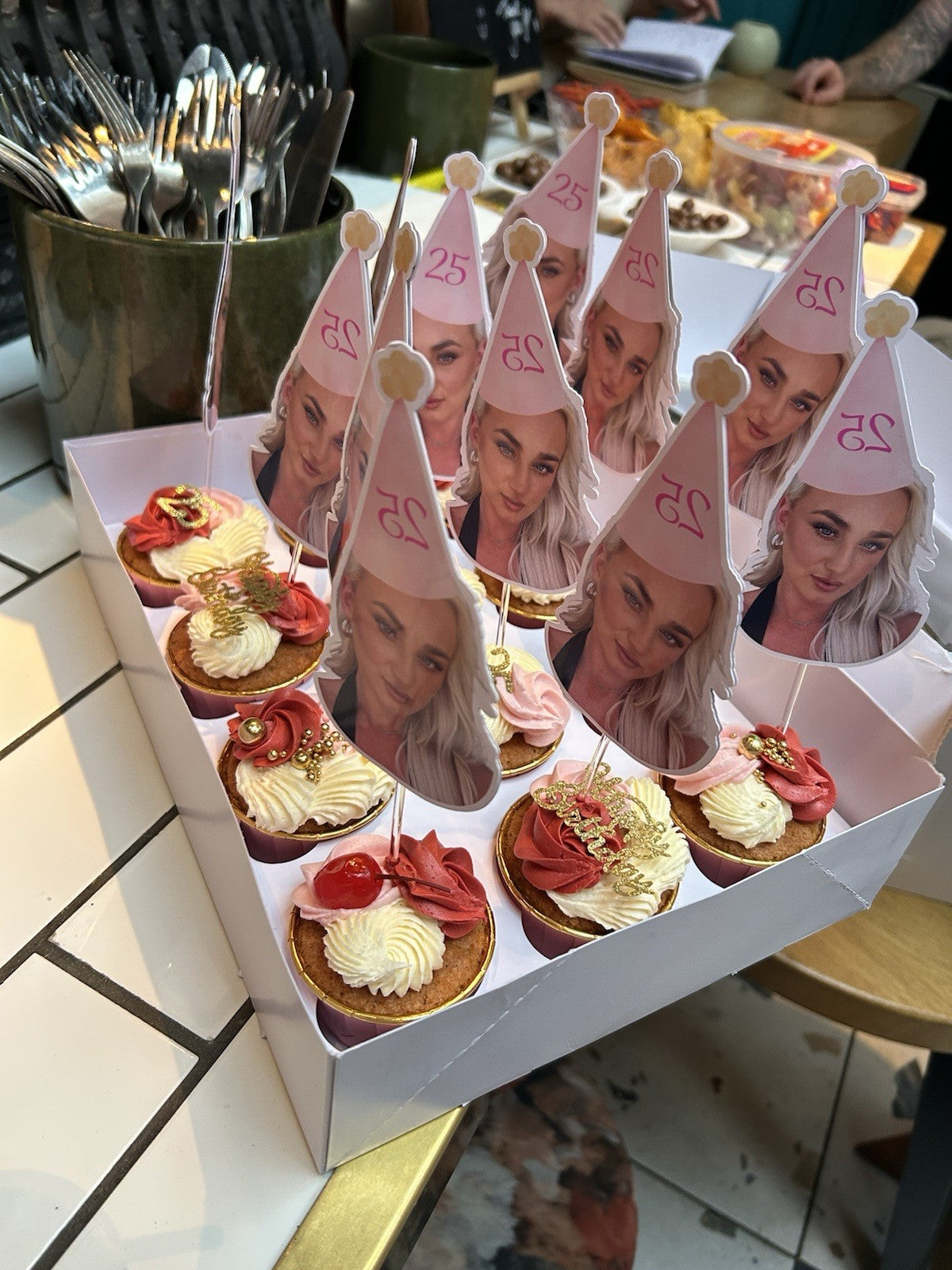 Personalised Face cupcake toppers 6 pcs.,Custom Photo Cupcake Toppers 6 pcs.