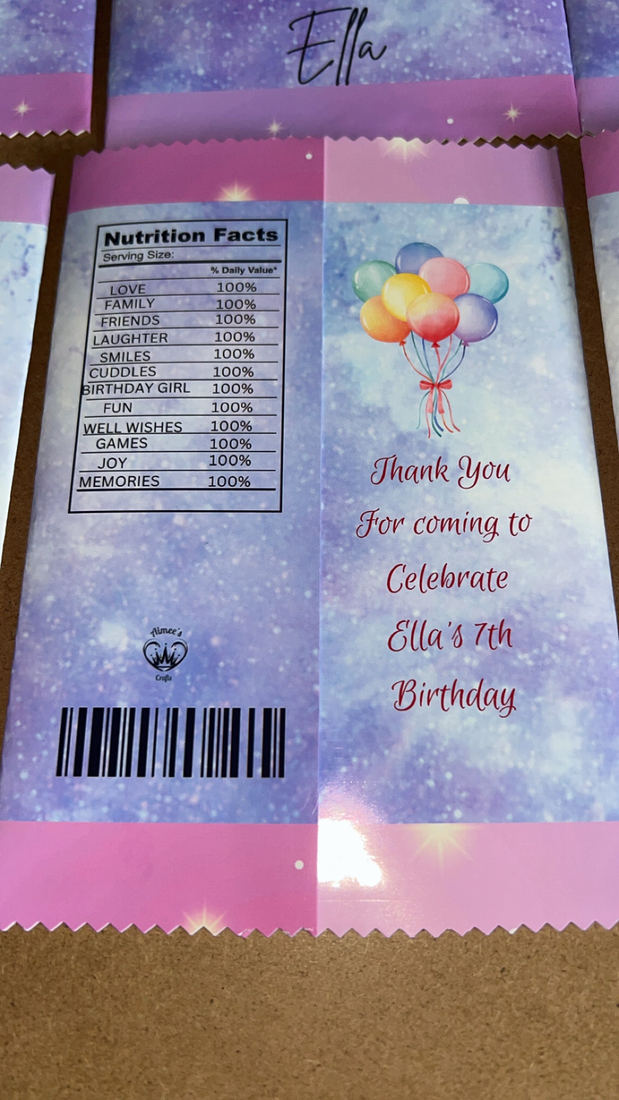 PERSONALISED STITCH AND ANGEL CRISP PACKET PARTY FAVOURS - ANY THEME