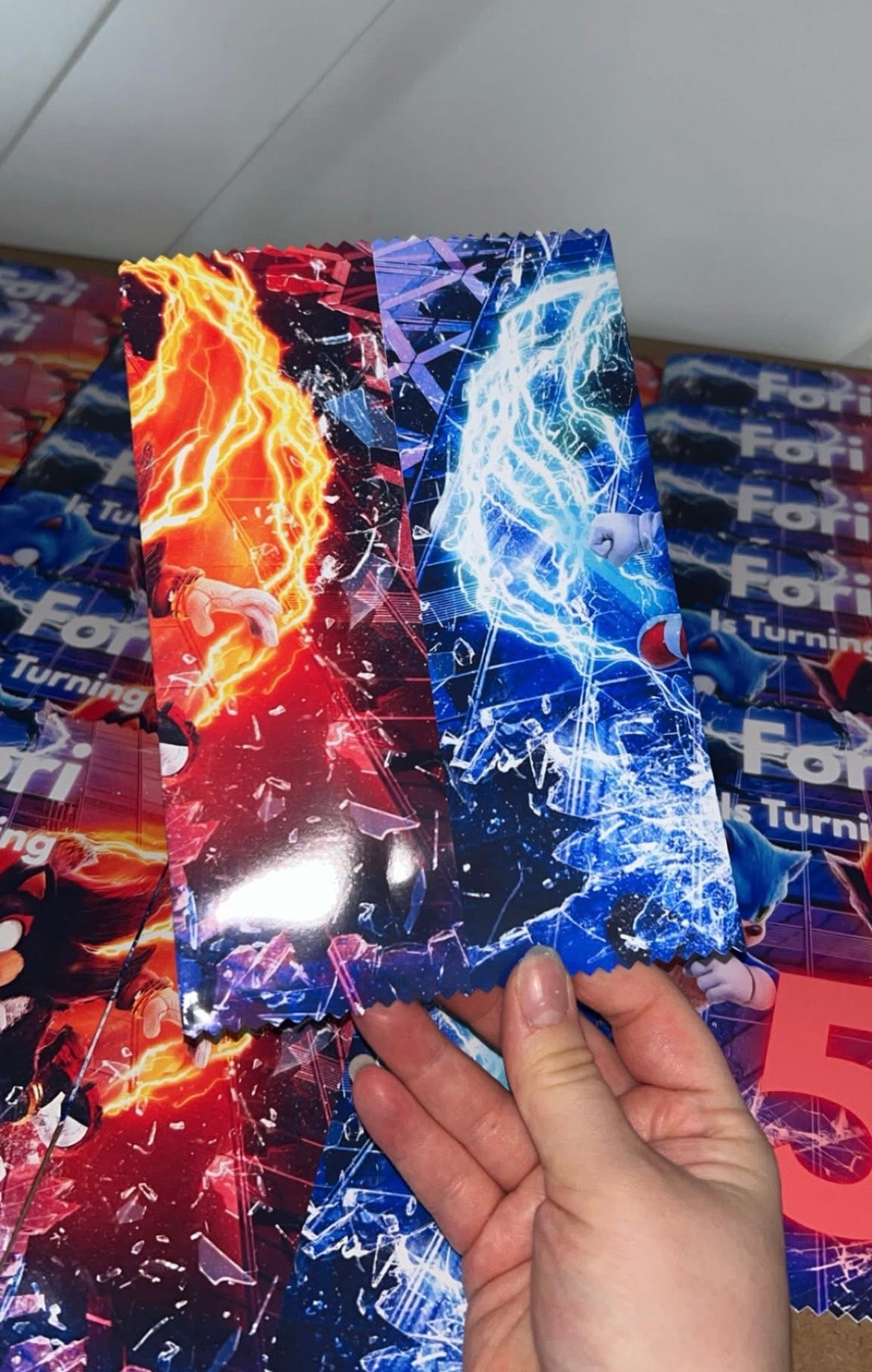 SONIC PERSONALISED CRISP PACKET PARTY FAVOURS - ANY THEME