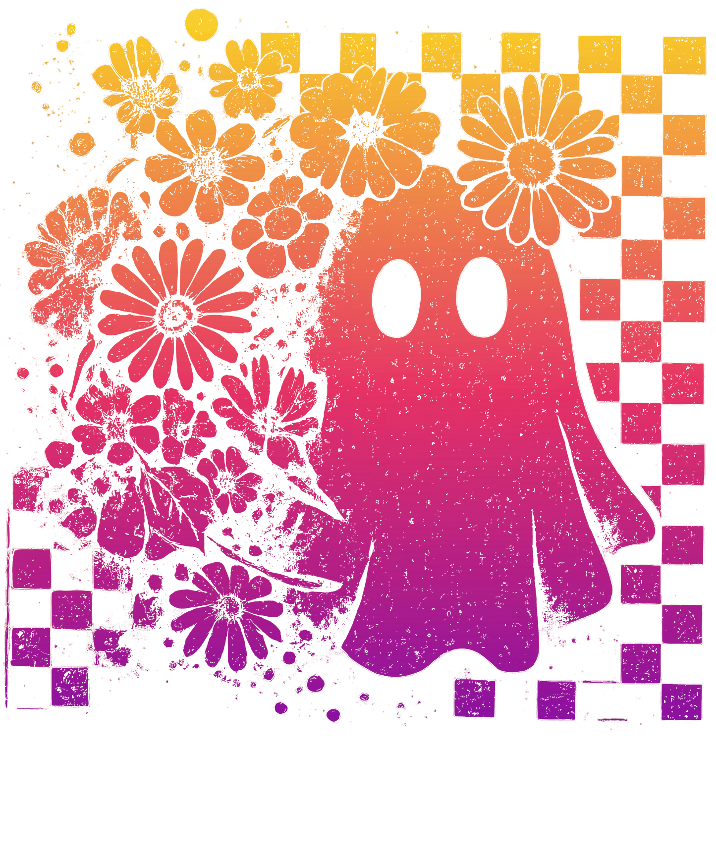 DTF HEAT PRESS TRANSFER GHOST HALLOWEEN  READY TO PRESS TRANSFER ONLY