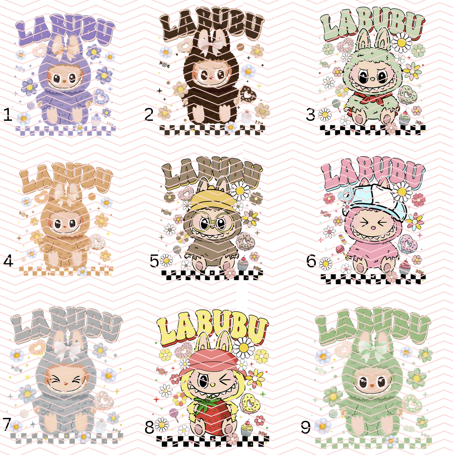 15CM  little Monsters Iron On Dtf Heat Transfer Childrens Ladies T-shirt