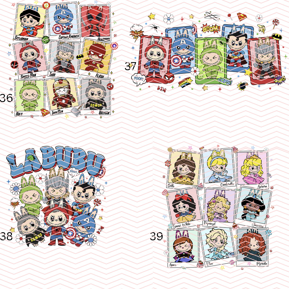 15CM  little Monsters Iron On Dtf Heat Transfer Childrens Ladies T-shirt